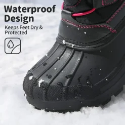 Kids Waterproof Shell Bottom Snow Boots