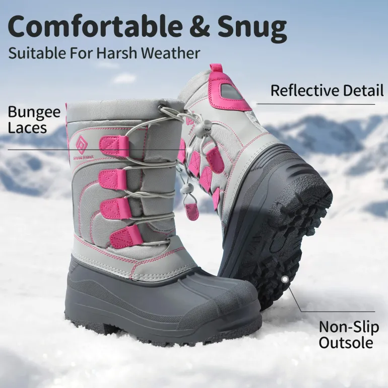 Kids Waterproof Shell Bottom Snow Boots