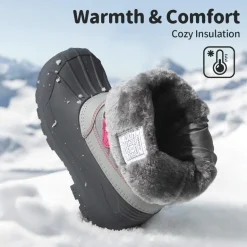 Kids Waterproof Shell Bottom Snow Boots