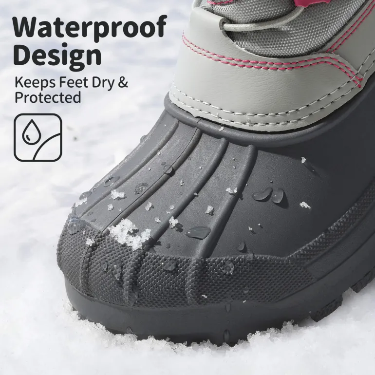 Kids Waterproof Shell Bottom Snow Boots