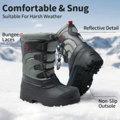 Kids Waterproof Shell Bottom Snow Boots