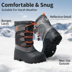 Kids Waterproof Shell Bottom Snow Boots
