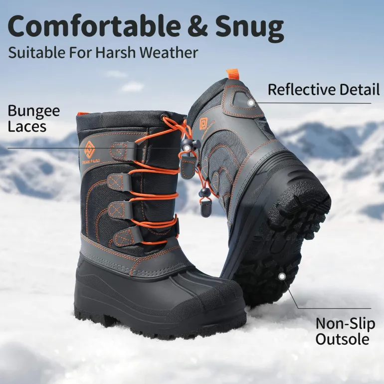Kids Waterproof Shell Bottom Snow Boots