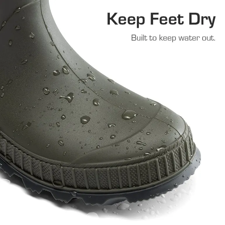 Kids’ Waterproof Slip-On Rain Boots
