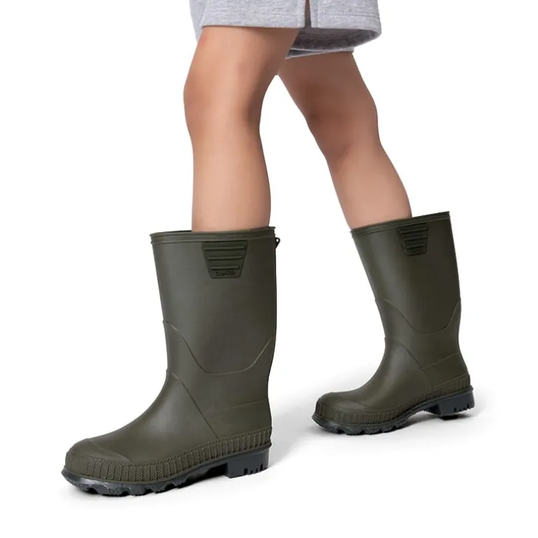 Kids’ Waterproof Slip-On Rain Boots