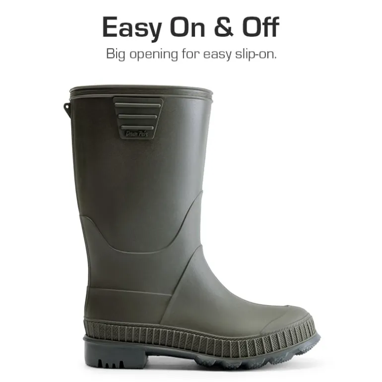 Kids’ Waterproof Slip-On Rain Boots