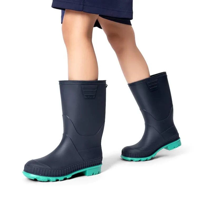 Kids’ Waterproof Slip-On Rain Boots