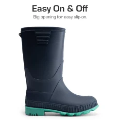 Kids’ Waterproof Slip-On Rain Boots