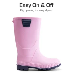 Kids’ Waterproof Slip-On Rain Boots