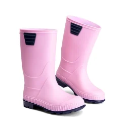 Kids’ Waterproof Slip-On Rain Boots