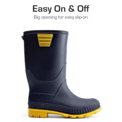 Kids’ Waterproof Slip-On Rain Boots