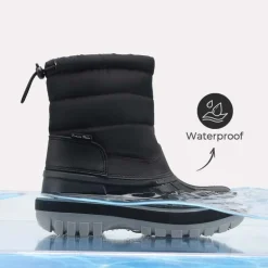 Kids’ Waterproof Slip-On Winter Snow Boots