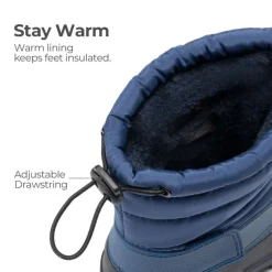 Kids’ Waterproof Slip-On Winter Snow Boots