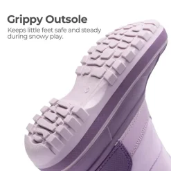 Kids’ Waterproof Slip-On Winter Snow Boots