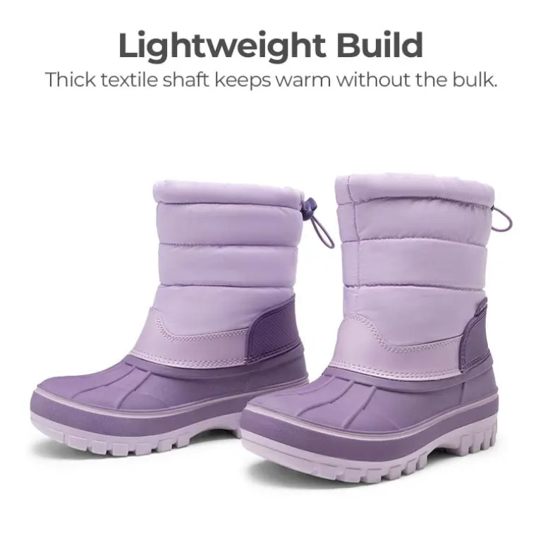Kids’ Waterproof Slip-On Winter Snow Boots
