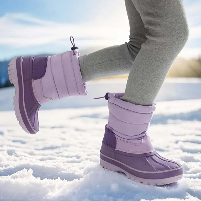 Kids’ Waterproof Slip-On Winter Snow Boots