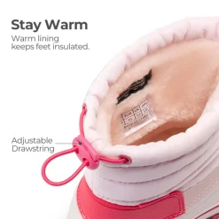 Kids’ Waterproof Slip-On Winter Snow Boots