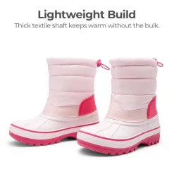 Kids’ Waterproof Slip-On Winter Snow Boots