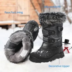 Kids Waterproof Warm Snow Boots