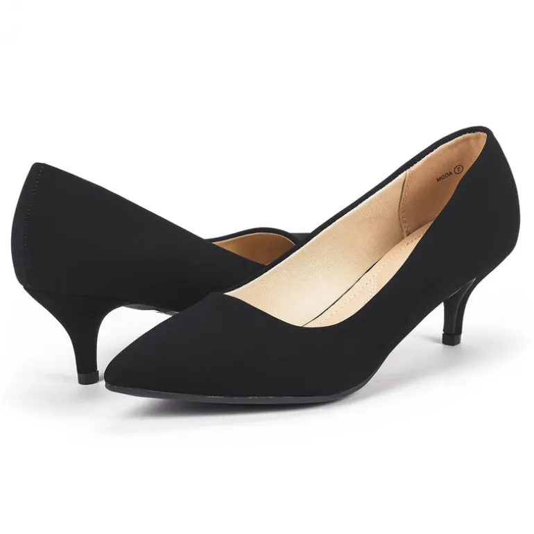 Kitten Heel Pointed Toe Pumps