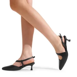 Kitten Heel Slingback Pumps
