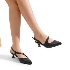Kitten Heel Slingback Pumps