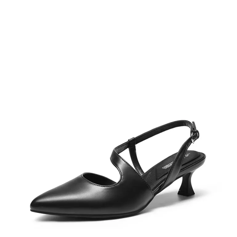 Kitten Heel Slingback Pumps
