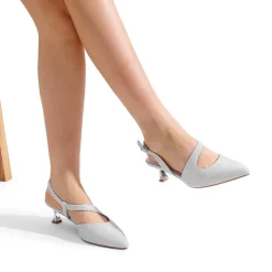 Kitten Heel Slingback Pumps