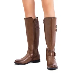 Knee High Buckle Riding Boots