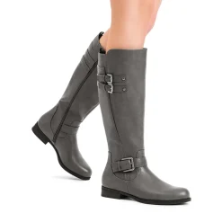 Knee High Buckle Riding Boots
