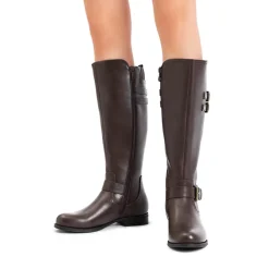 Knee High Buckle Riding Boots