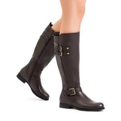Knee High Buckle Riding Boots