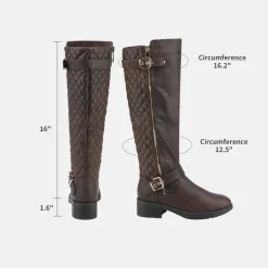 Knee High Winter Boots with Faux