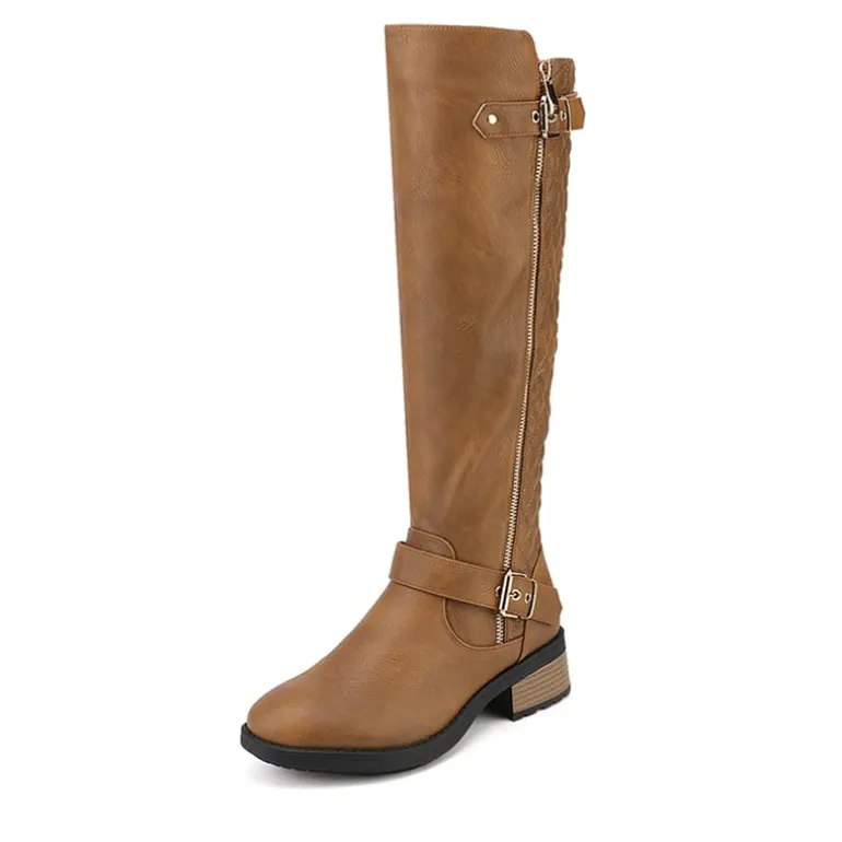 Knee High Winter Boots with Faux
