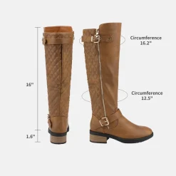 Knee High Winter Boots with Faux