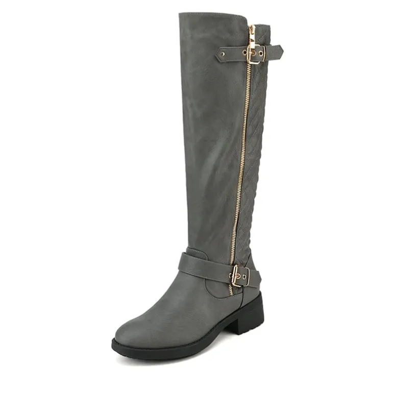 Knee High Winter Boots with Faux