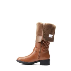 Knee High Winter Boots with Faux