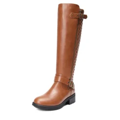 Knee High Winter Boots with Faux