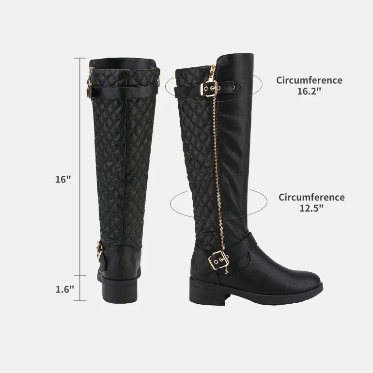 Knee High Winter Boots with Faux