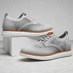 [KnitFlex SmartCraft+] Men's Cushioned Wingtip Oxford Shoes