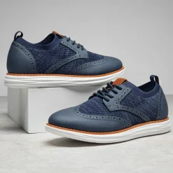 [KnitFlex SmartCraft+] Men's Cushioned Wingtip Oxford Shoes