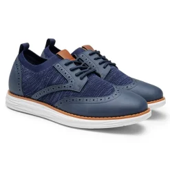 [KnitFlex SmartCraft+] Men's Cushioned Wingtip Oxford Shoes