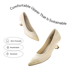 Knitted Pointed-Toe Kitten Heels