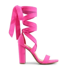Lace Up Chunky Block Heel Sandals