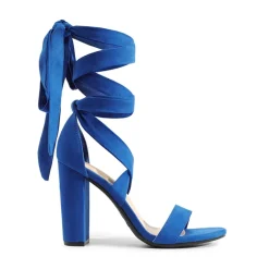 Lace Up Chunky Block Heel Sandals