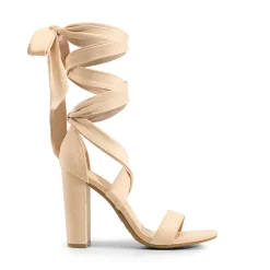 Lace Up Chunky Block Heel Sandals