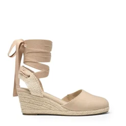 Lace Up Espadrilles Wedge Sandals