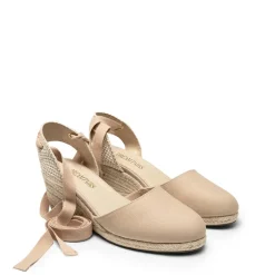 Lace Up Espadrilles Wedge Sandals