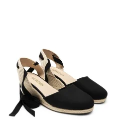 Lace Up Espadrilles Wedge Sandals