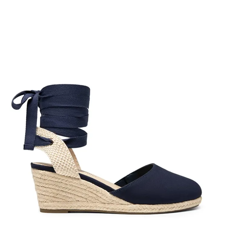 Lace Up Espadrilles Wedge Sandals